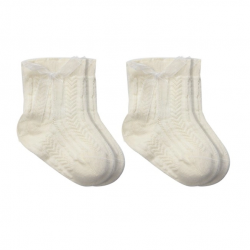Mey İthalat® Fiyonklu Penye Soket Çorap 2li 10150 Naturel