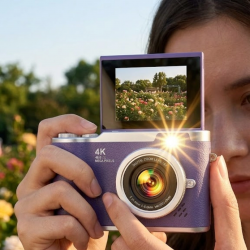 Mey İthalat® Flip Ekranlı Dijital Kamera 4K Video 48 MP Güzelleştirme Modu