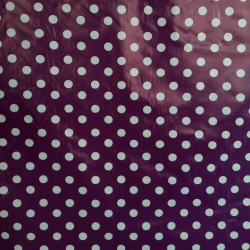Mey İthalat® Florista Puantiye Mor Masa Örtüsü 1 Metre