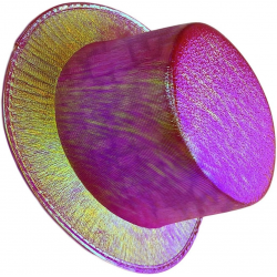 Mey İthalat®  FuşyaRenkIşıltılıHologramKumaşKaplamaFötrSilindirŞapkaYetişkinBoy