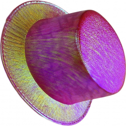 Mey İthalat®  FuşyaRenkIşıltılıHologramKumaşKaplamaFötrSilindirŞapkaYetişkinBoy