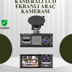 Mey İthalat® G-Sensörlü 3'lü Kayıtlı Araç Kamerası