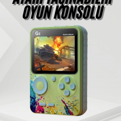 Mey İthalat® Game Box Oyun Konsolu 500 Retro Oyunlu Mini Taşınabilir 3 İnç