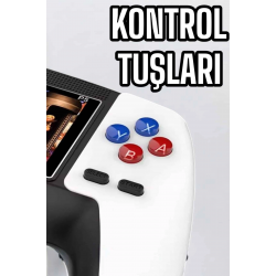 Mey İthalat® Gamepad 520 Retro Oyunlu Taşınabilir El Konsolu Atari