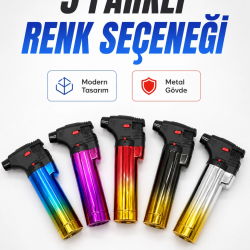 Mey İthalat® Gaz Dolumlu Rüzgar Dayanıklı Pürmüz Çakmak Ayarlı Alev Güçlü Performans