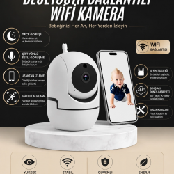 Mey İthalat® Gece Görüşlü Bebek Kamerası  Telefondan Canlı Takip Özellikli
