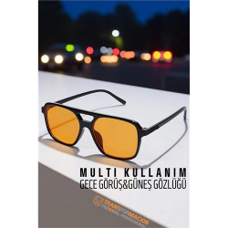 Mey İthalat® Gece Sürüş Görüş Parlama Önleyici  Gece Gözlüğü Sis Far Işık Önleyici Anti-Fog Gözlük 721896