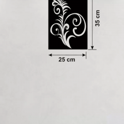 Mey İthalat® Geleneksel Çiçek Desenli Ahşap Duvar Tablosu - 25x35 cm Lazer Kesim Dekoratif Pano