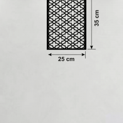 Mey İthalat® Geometrik Kafes Desenli Ahşap Duvar Tablosu - 25x35 cm Lazer Kesim Dekoratif Pano