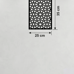 Mey İthalat® Geometrik Yıldız Geçme Ahşap Duvar Tablosu - 25x35 cm Lazer Kesim Selçuklu Motifi