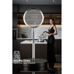 Mey İthalat® Giulia Serie  Lüks İnce Meş Süzgeç - 34 cm Profesyonel Mutfak İmzası 304 Paslanmaz Çelik 722909