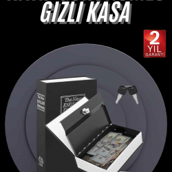 Mey İthalat® Gizli Kasa Kilitli Sözlük Görünümlü 18cm Gizli Kasa Büyük Boy Anahtarlı