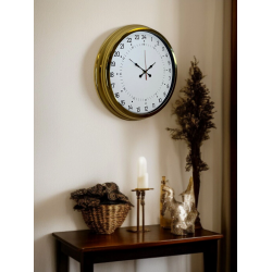 Mey İthalat® Gold 40 Cm Metal 24 Saat Göstergeli Özel Tasarım Duvar Saati