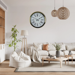 Mey İthalat® Gold 40 Cm Metal Roma Rakamlı Duvar Saati