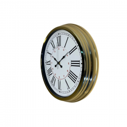Mey İthalat® Gold 40 Cm Metal Roma Rakamlı Duvar Saati