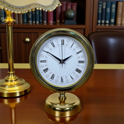 Mey İthalat® Gold Altın Miras 25 x 20 Cm Metal Masa Saati