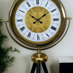 Mey İthalat® Gold Asalet Tripod Ayaklı Saat