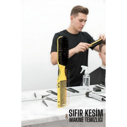 Mey İthalat® Gold Fade Fırça – Berberler İçin Sıfır Kesim ve Makine Temizleme Fırçası 722305