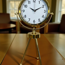 Mey İthalat® Gold Luxury Modern Üç Ayaklı Masa Saati