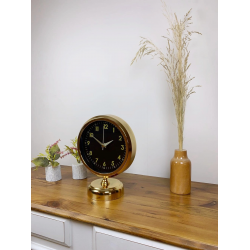 Mey İthalat® Gold Metal Tokyo Masa Saati 25×20 cm