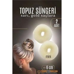 Mey İthalat® GOLD Mini Saç Topuz Süngeri  2 ADET 6 CM Çap 2.5 cm Kalınlık 721878
