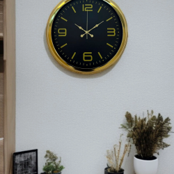 Mey İthalat® Gold Modern Rakamlı 40 Cm Metal Duvar Saati