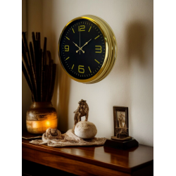 Mey İthalat® Gold Modern Rakamlı 40 Cm Metal Duvar Saati