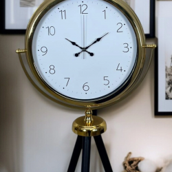 Mey İthalat® Gold Premium Dekoratif Tripod Ayaklı Saat