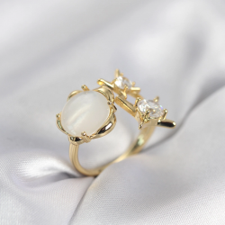 Mey İthalat® Gold Renk Kutup Yıldızı Model Kadın Yüzük