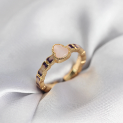 Mey İthalat® Gold Renk Mineli Su Kabağı Model Kadın Yüzük