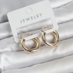 Mey İthalat® Gold Renk Pirinç Halka 20 mm Kadın Küpe