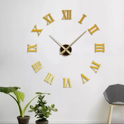 Mey İthalat® Gold Roma Rakamlı Kendin Yap Duvar Saati
