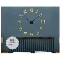 Mey İthalat® Gold Roma Rakamlı Kendin Yap Duvar Saati