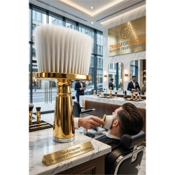 Mey İthalat® Gold Serisi - Karbon Gövde Samur Kılı Profesyonel Berber Boyun Fırçası 720278