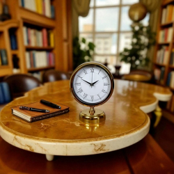 Mey İthalat® Golden Edge 25 x 20 Gold Metal Masa Saati