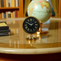 Mey İthalat® Golden Grace 25 x 20 Gold Metal Masa Saati