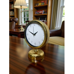 Mey İthalat® Golden Time 25 x 20 Cm Metal Masa Saati