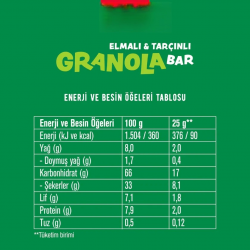 Mey İthalat® Granola Bar 25 Gr Elmalı ve Tarçınlı