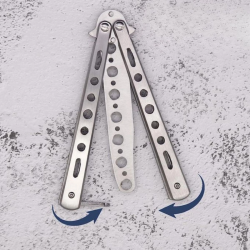 Mey İthalat®  Gri Katlanabilir Paslanmaz Çelik Kelebek Bıçak Tarak Sakal Bıyık Fırçası Profesyonel Saç Kesimi İçin Tarak