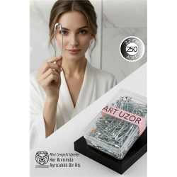 Mey İthalat® Gümüş Mini Çengelli İğne Seti 250 Adet - 2.2 cm Paslanmaz Metal Tasarım, Hobi ve Terzi Aksesuarı