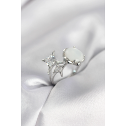 Mey İthalat® Gümüş Renk Kutup Yıldızı Model Kadın Yüzük