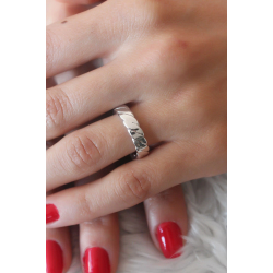 Mey İthalat® Gümüş Renk Sarmal Model Kadın Yüzük