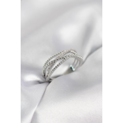 Mey İthalat® Gümüş Renk Sarmal Model Kadın Yüzük