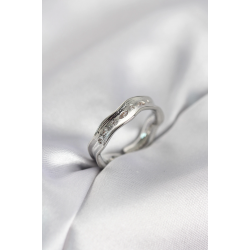 Mey İthalat® Gümüş Renk Su Damlası Model Zirkon Taşlı Kadın Yüzük