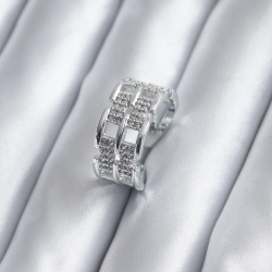 Mey İthalat® Gümüş Renk Zirkon Taşlı Kemer Model Kadın Yüzük