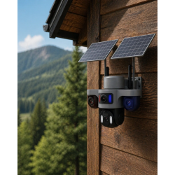 Mey İthalat® Güneş Enerjili Arıcı Kamerası 4G SIM Kartlı 9MP 3 Lens Yayla Güvenlik Kamerası 2 Yıl Garantili