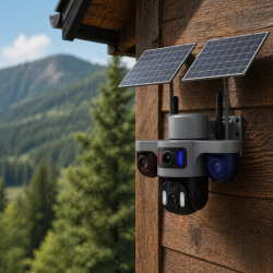 Mey İthalat® Güneş Enerjili Arıcı Kamerası 4G SIM Kartlı 9MP 3 Lens Yayla Güvenlik Kamerası 2 Yıl Garantili