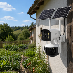 Mey İthalat® Güneş Enerjili Arıcı Kamerası 4G SIM Kartlı 9MP Üç Lens Yayla Güvenlik Kamerası 2 Yıl Garantili