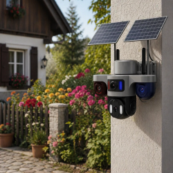 Mey İthalat® Güneş Enerjili Arsa Kamerası 4G SIM Kartlı Gece Görüşlü Güvenlik Kamerası 2 Yıl Garantili