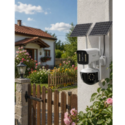 Mey İthalat® Güneş Enerjili Arsa Kamerası 4G SIM Kartlı Gece Görüşlü Solar Kamera 2 Yıl Garantili